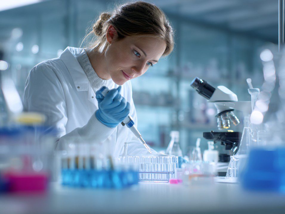Home female scientist laboratory